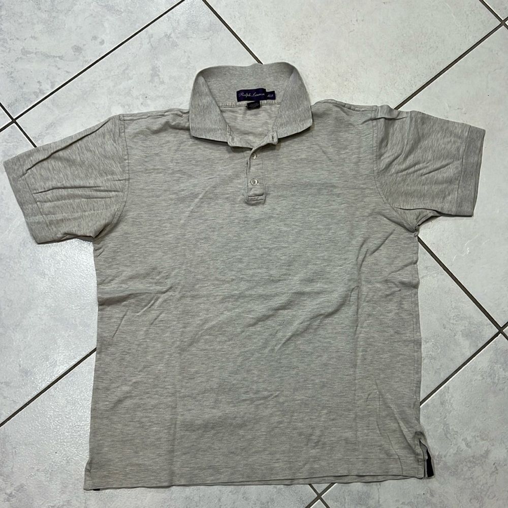 Ralph Lauren Purple Label Gray Polo Shirt